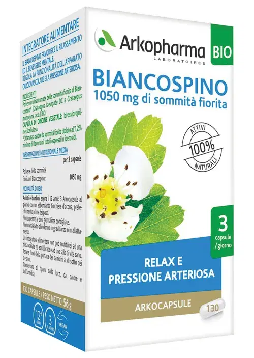 Arkofarm Arkocapsule Biancospino Bio 130 Capsule