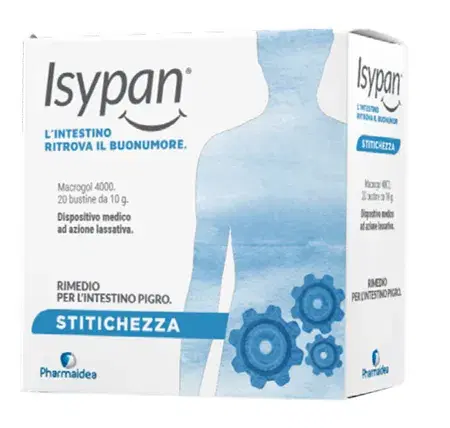 Isypan Stitichezza Macrogol 4000 Rimedio Per l'Intestino Pigro 20 Bustine