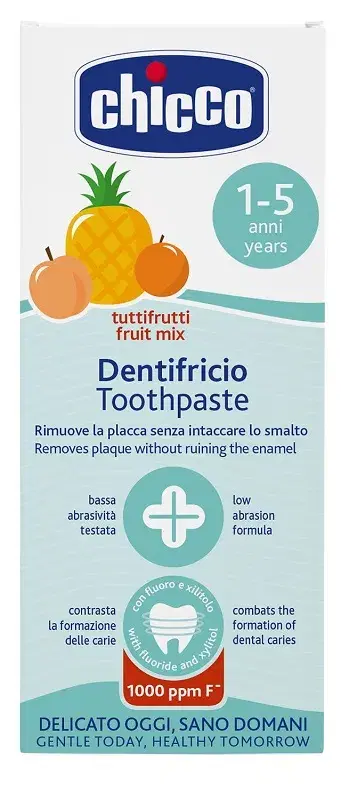 Chicco Dentifricio Gusto Tutti Frutti Per Bambini Da 1 a 5 anni 50 ml