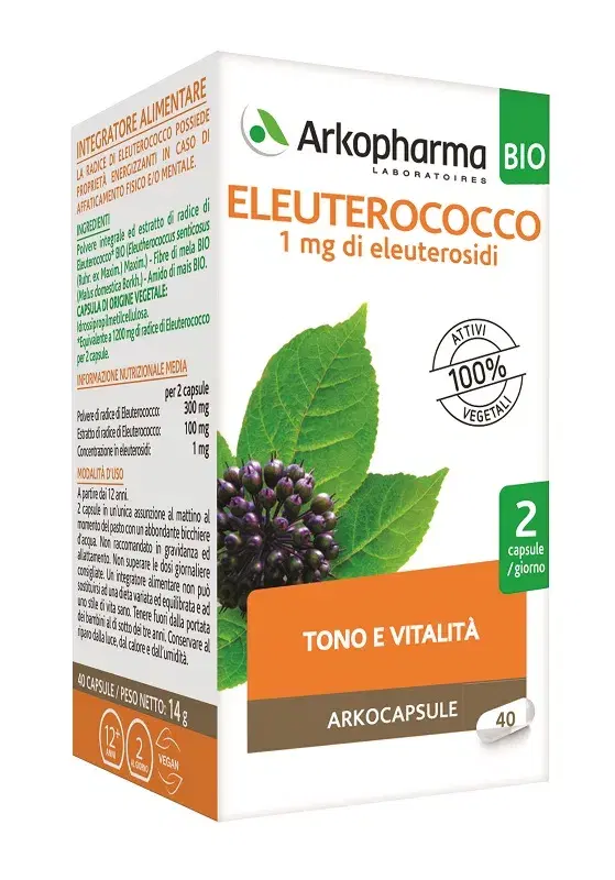 Arkocapsule Eleuterococco Integratore Energizzante 40 Capsule