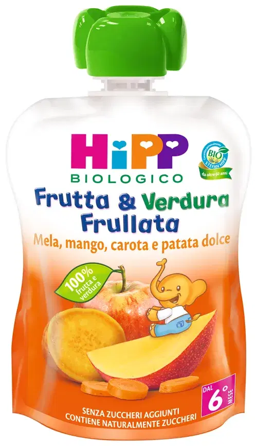 Hipp Bio Frutta E Verdura Frullata Mela Mango Carota Patata Dolce 90g