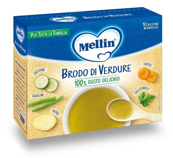 Mellin Brodo Verdure per Neonati e Bambini 10x8 g