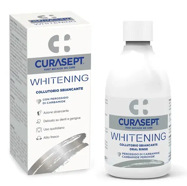 Curasept Whitening Collutorio Sbiancante con Perossido di Ceramide 300 ml