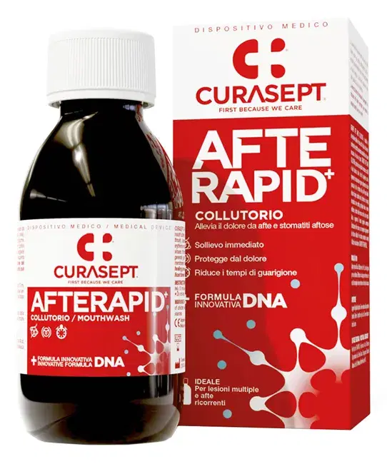 Curasept Collutorio Afte Rapid Dna per Afte e Stomatiti 125 ml