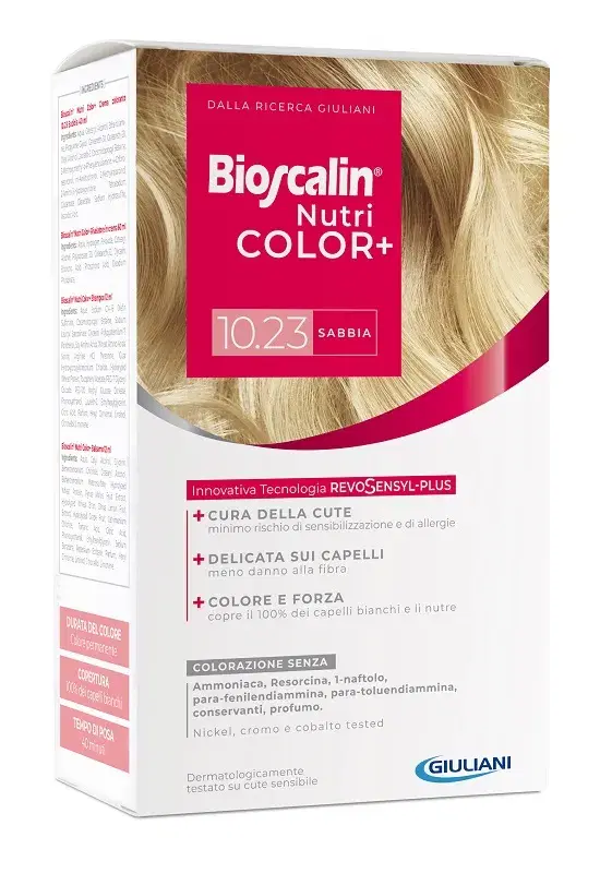 Bioscalin Nutricolor Plus Colorazione Permanente Tintura n. 10,23 Sabbia