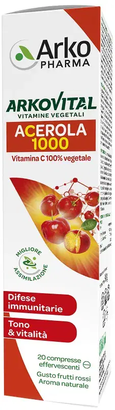 Arkovital Acerola Integratore per le Difese Immunitarie 20 Compresse Effervescenti