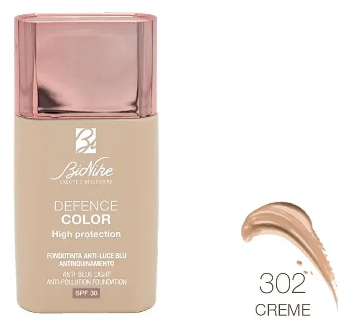 Bionike Defence Color High Protection Fondotinta Anti-Luce Blu 302 Creme 30 ml