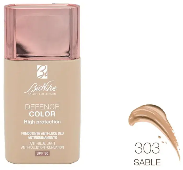 Bionike Defence Color High Protection Fondotinta Anti-Luce Blu 303 Sable 30 ml