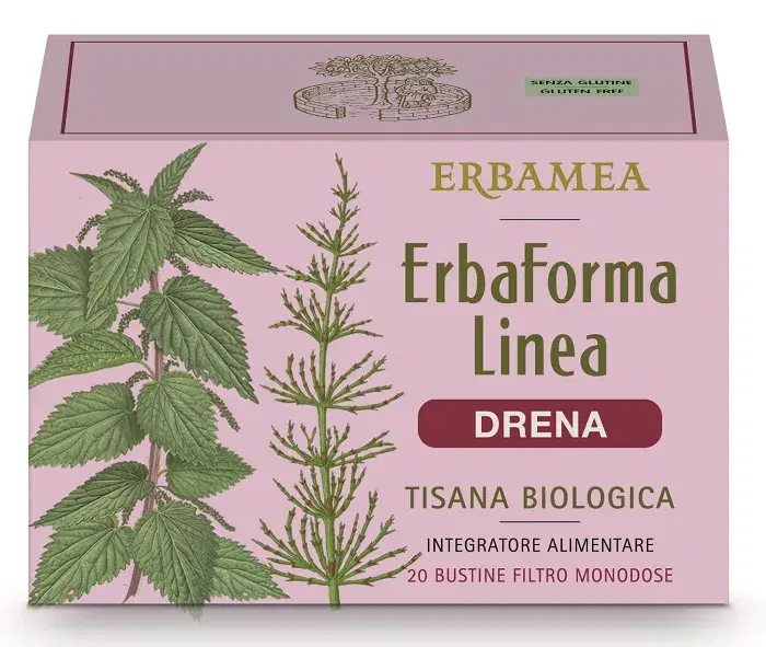 Erbamea Erbaforma Linea Drena per il Drenaggio dei Liquidi Tisana 20 Bustine