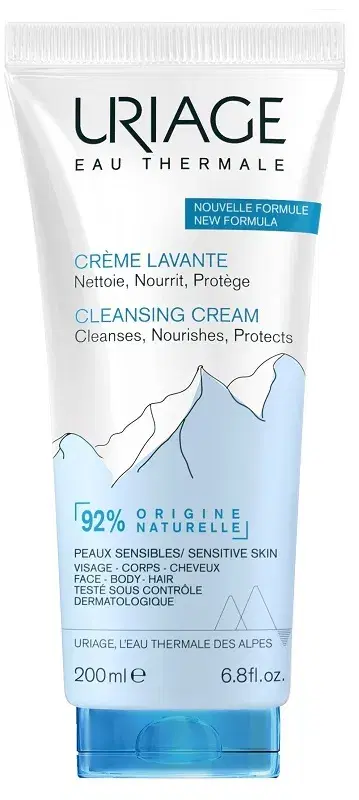 Uriage Creme Lavante Detergente Liquido per Viso, Corpo e Capelli 200 ml