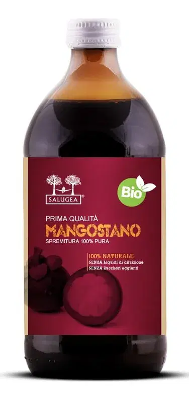 Salugea Succo Mangostano Bio Integratore per Stomaco e Intestino 500 ml