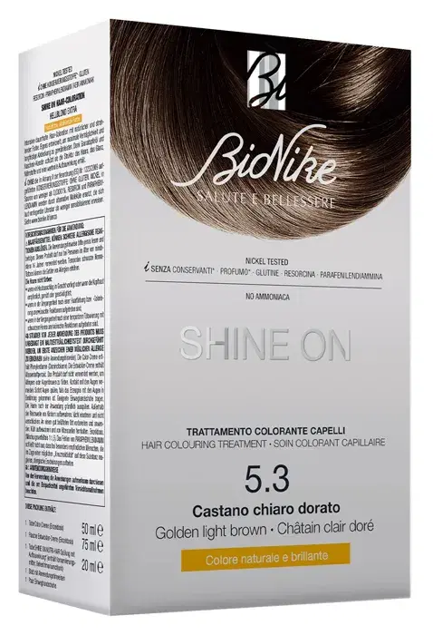 BioNike Shine ON Tintura Capelli Cute Sensibile 5.3 Castano Chiaro Dorato