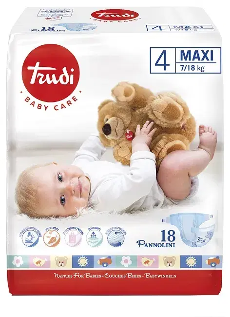 Trudi Baby Care Pannolini Bambini Maxi 7/18kg 18 Pezzi