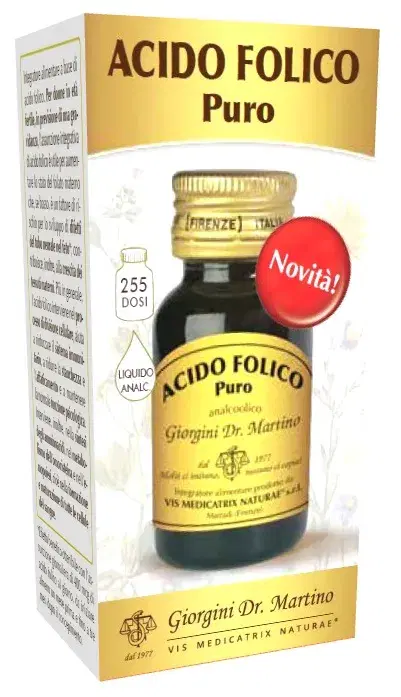 Acido Folico Puro Soluzione Analcolica Integratore 30ml