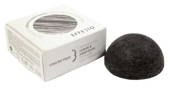 Effebio Shampoo Solido al Carbone Vegetale Purificante