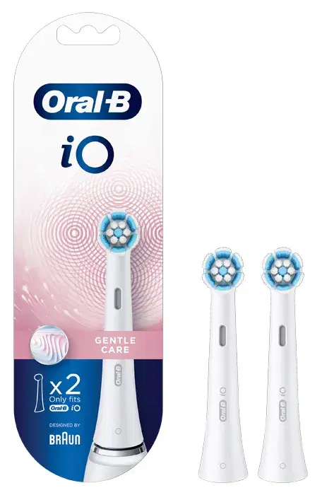Oral-B iO Gentle Clean Testine di Ricambio Bianco 2 Pezzi