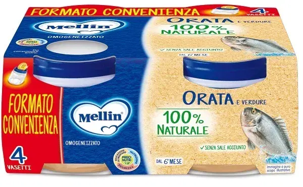 Mellin Omogeneizzato di Orata Confezione 4x80g