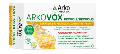 Arkovox Propoli Miele & Limone Naso e Gola 24 Compresse