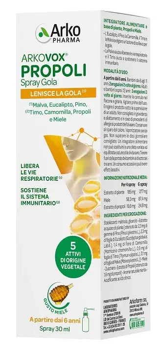 Arkovox Propoli Integratore per la Cavità Orale Spray 30 ml