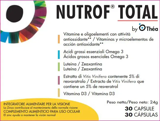 Nutrof Total Integratore per la Salute degli Occhi 30 Capsule