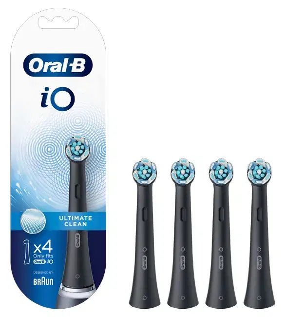 Oral-B iO Ultra Clean Testine di Ricambio Nero 4 Pezzi