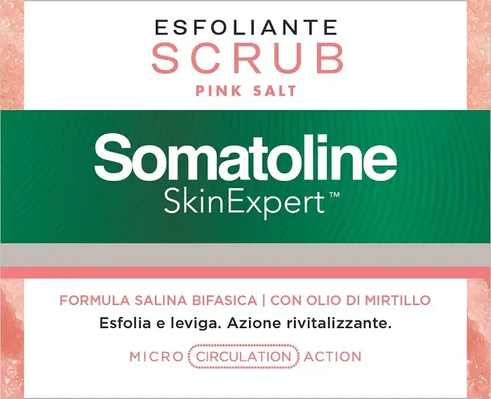 Somatoline Cosmetic Scrub Corpo Pink Salt Esfoliante a base di Sale Rosa 350 ml
