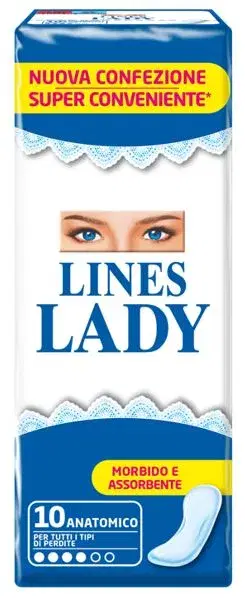 Lines Lady Assorbenti Anatomici per Perdite Urinarie, 10 Pezzi