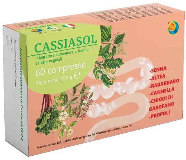 Cassiasol Integratore di Fibra di Cassia per Regolarità Intestinale 60 Compresse