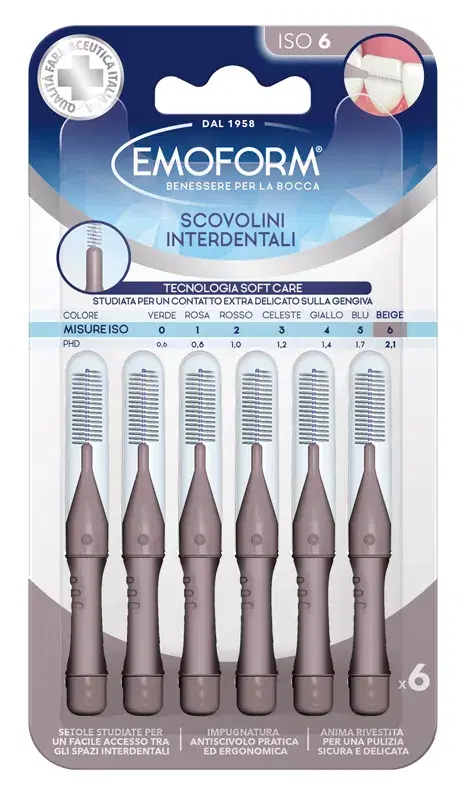 Emoform Scovolino Interdentale ISO 6 Beige
