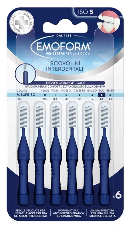 Emoform Scovolino Interdentale Iso 5 Blu