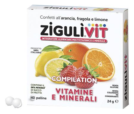 ZigulƬ Vit Compilation Vitamine e Minerali Arancia Fragola Limone 40 Pall