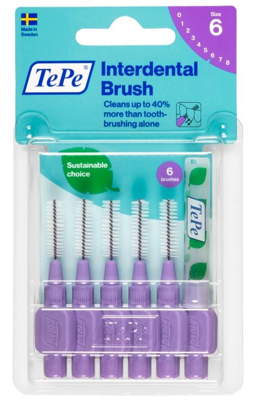 TePe Scovolino Viola Per Pulizia Interdentale 1,1 mm 6 Pezzi