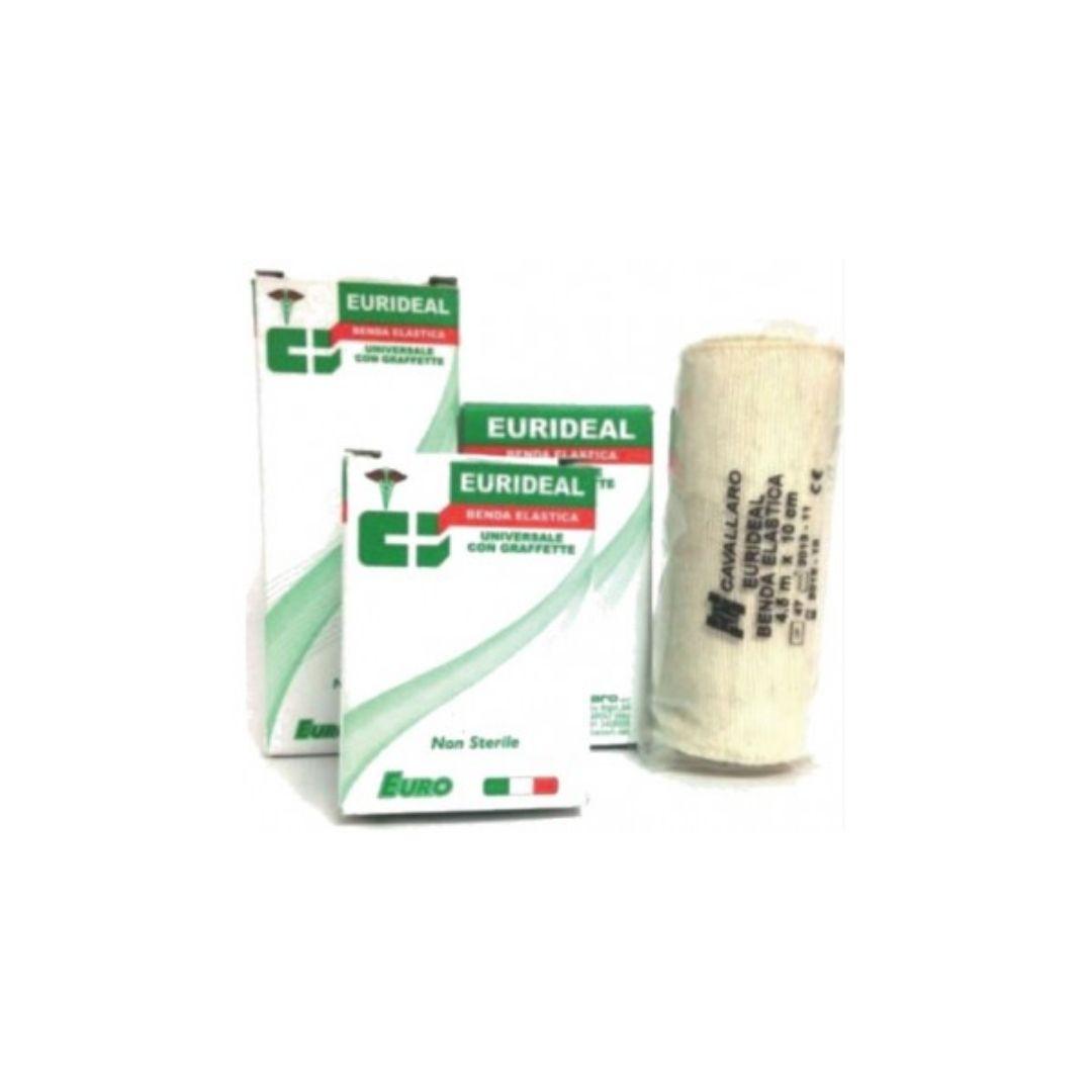 Cura Farma Benda Elastica Curideal Universale con Graffette non Sterile cm10x4,5