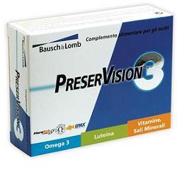 Baush & Lomb Linea Salute degli Occhi PreserVision 3 Integratore 30 Capsule