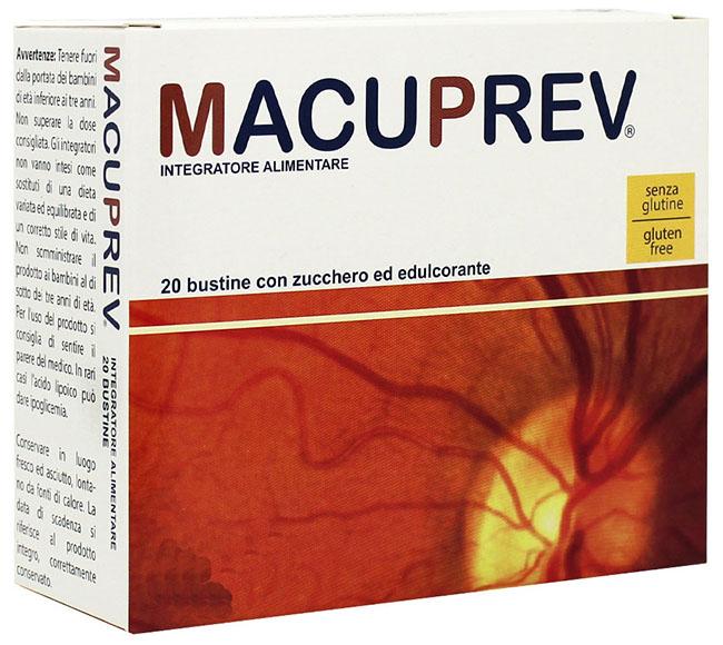 Macuprev Integratore per la Salute degli Occhi 20 Bustine