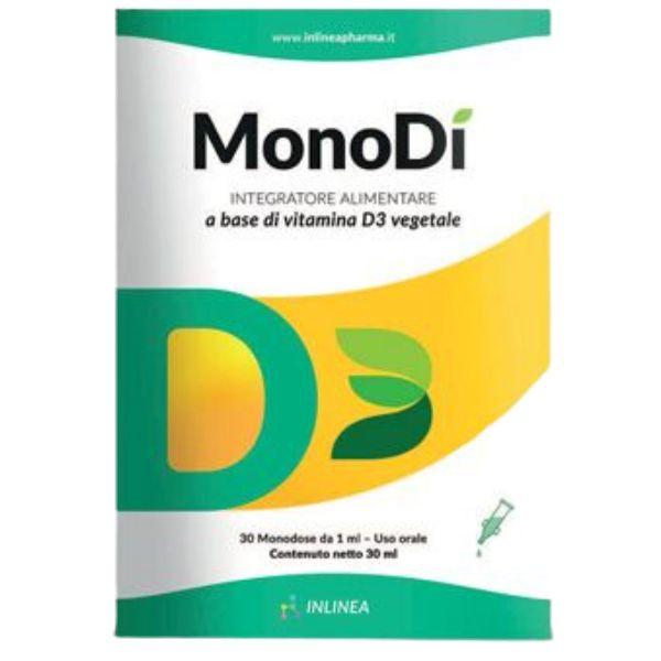 MonodƬ Integratore Di Vitamina D3 Vegetale 30 Flaconcini Monodose da 1 ml