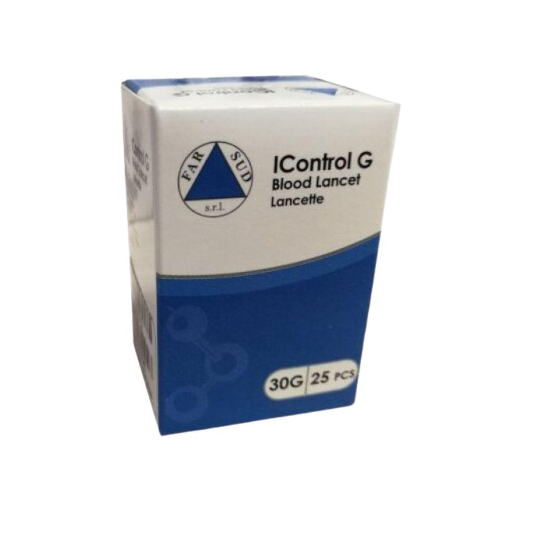 Icontrol G Lancette Pungidito per Monitoraggio Glicemia 25 Pezzi