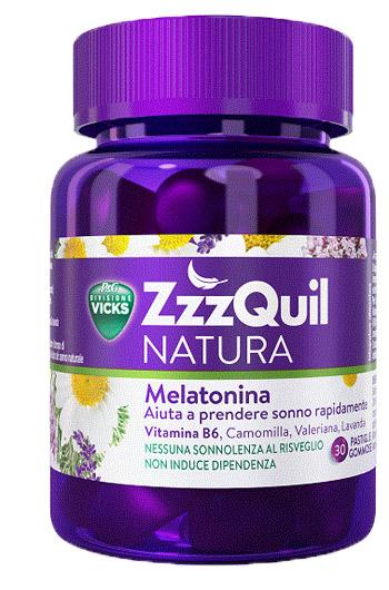 Vicks Zzzquil Natura Integratore per Favorire il Sonno 30 Pastiglie Gommose