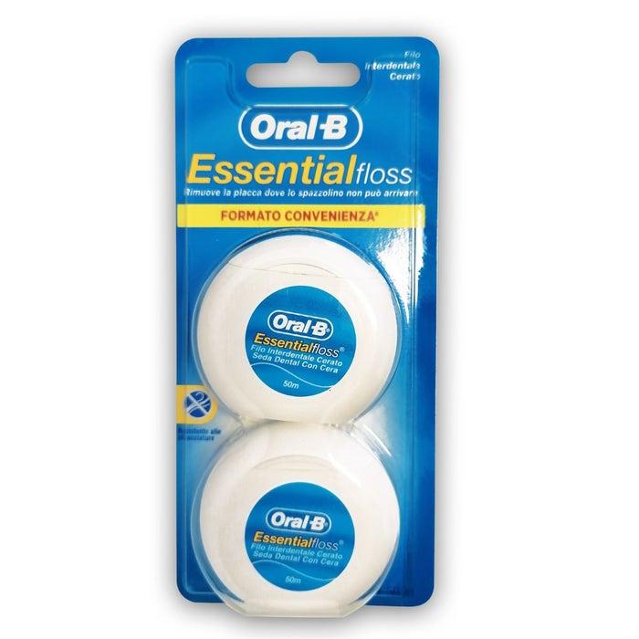 Oral-B Filo Interdentale Essential Al Sapore Di Menta BIPACCO 2X50m
