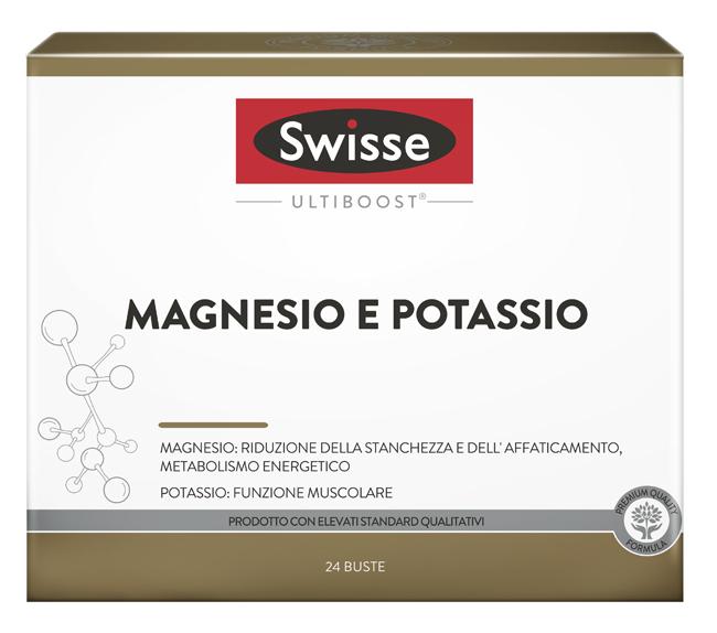 Swisse Magnesio Potassio Integratore Energia Fisica e Mentale 24 Bustine