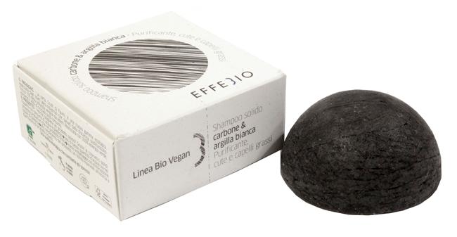 Effebio Shampoo Solido al Carbone Vegetale Purificante