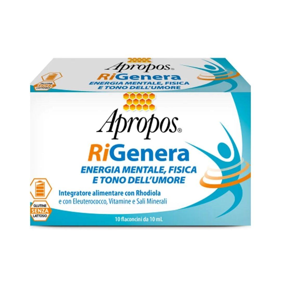 Apropos RiGenera Energia Mentale Fisica e Tono dell'Umore Integratore Energetico 10 Flaconcini