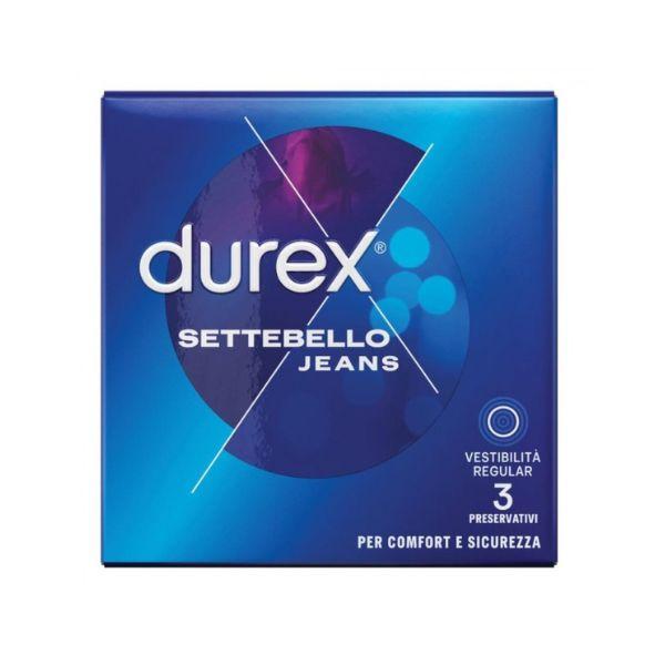 Durex Settebello Jeans Profilattico VestibilitĆ Regular 3 Pezzi