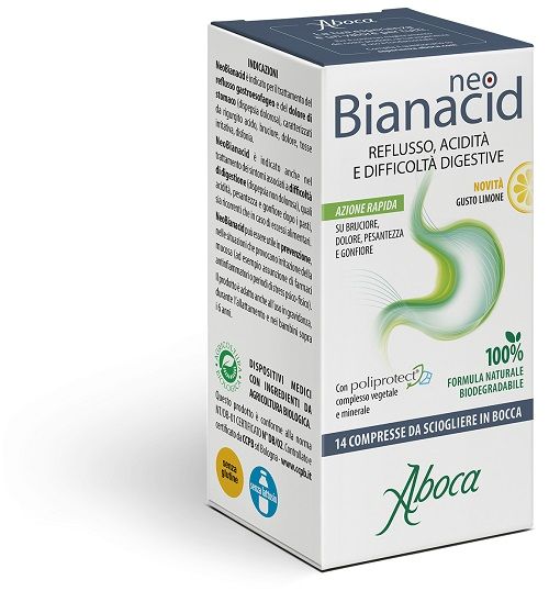 Neobianacid Compresse Gusto Limone per Reflusso 14 Compresse