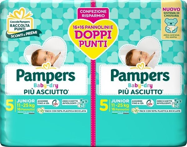 Pampers BD Duo Pannolini Downcount Taglia J 32 pezzi