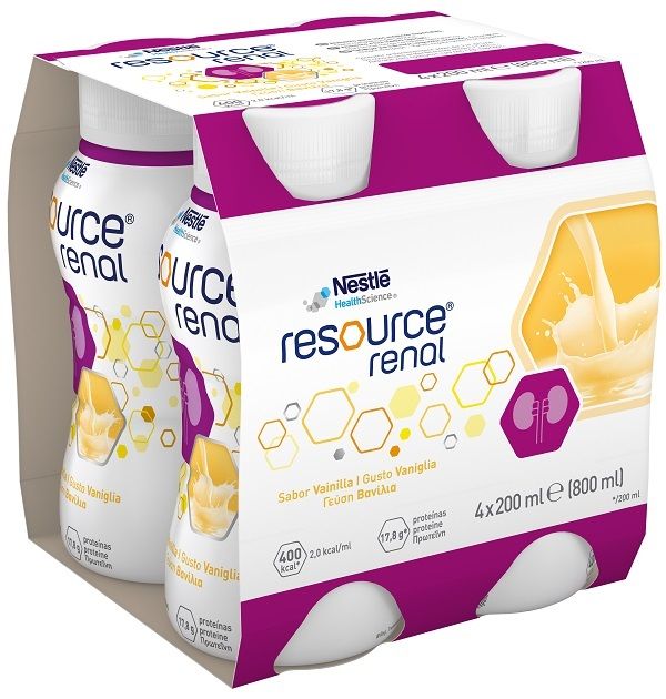 Resource Renal Integratore Nutrizionale Al Gusto Vaniglia 200ml 4 Bottiglie