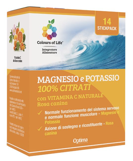 Magnesio Potassio con Vitamina C Integratore in 14 Stick