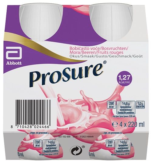 Prosure Integratore Nutrizionale al Gusto Berry 4 Bottiglie da 220ml