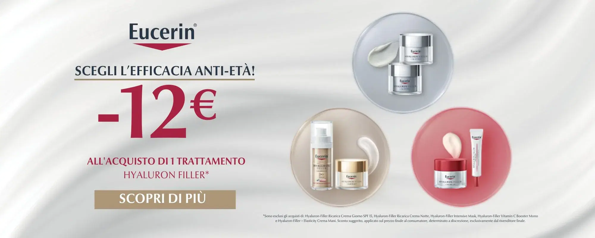 12 euro di sconto con i trattamenti anti-età Eucerin