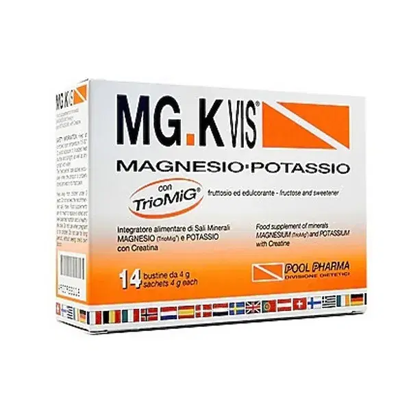 MGK VIS Linea Sali Minerali Polvere Granulare Integratore 14 buste Gusto Arancia